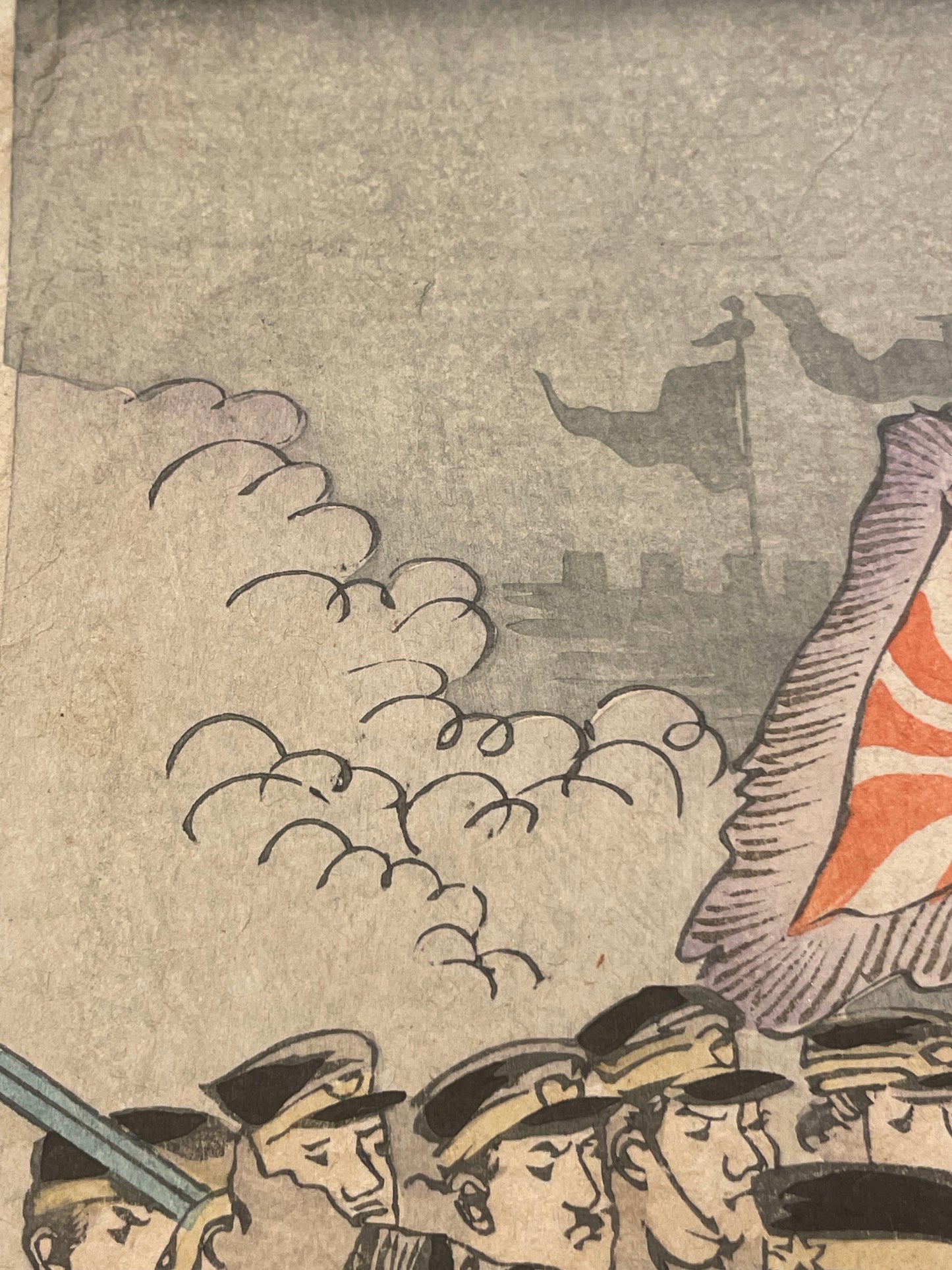 1894 Sino-Japanese War Propaganda Print by Utagawa Kokunimasa (Approximately 37X25CM)