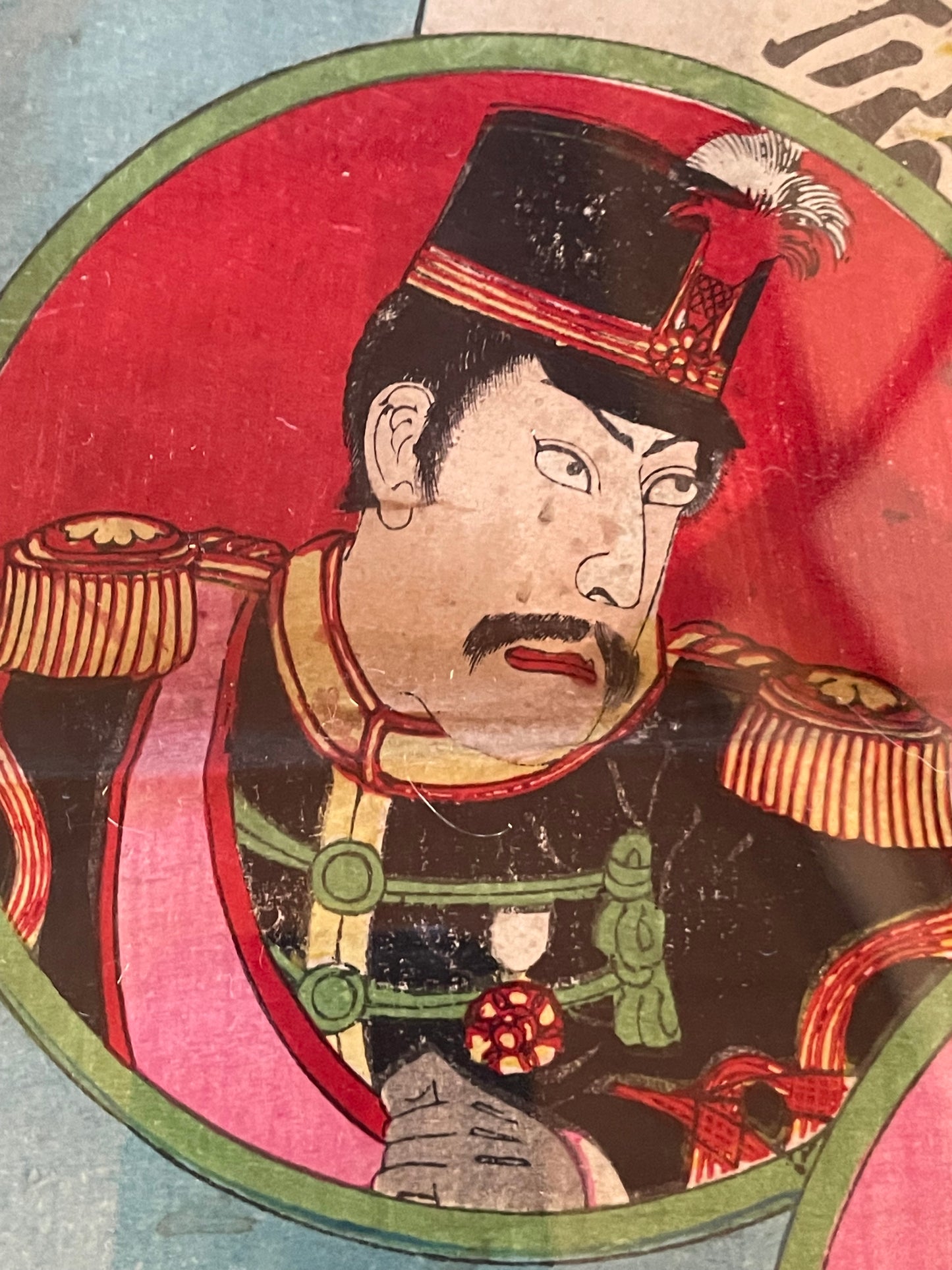 1893 Telephone New Technology Print by Utagawa Kunisada III 世進電話双六 (32 x 23 cm Framed)