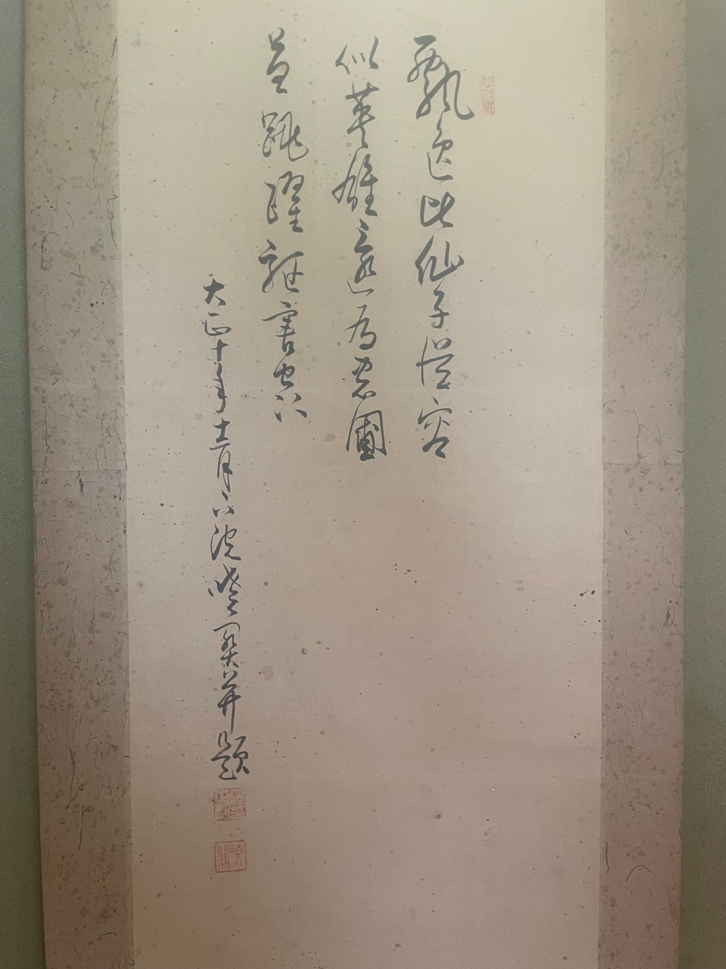 Taishō 1921 Kakejiku Sumi-e Hanging Scroll of a Toad Artist Unknown (Approximately 185X40CM)