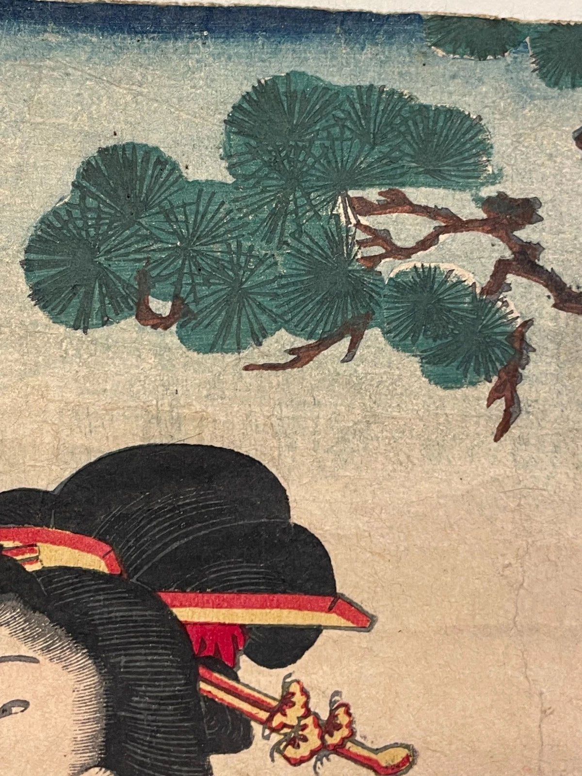 1830s The Tale of Genji Kabuki Performance by Utagawa Kunisada (Approximately 25X37CM)