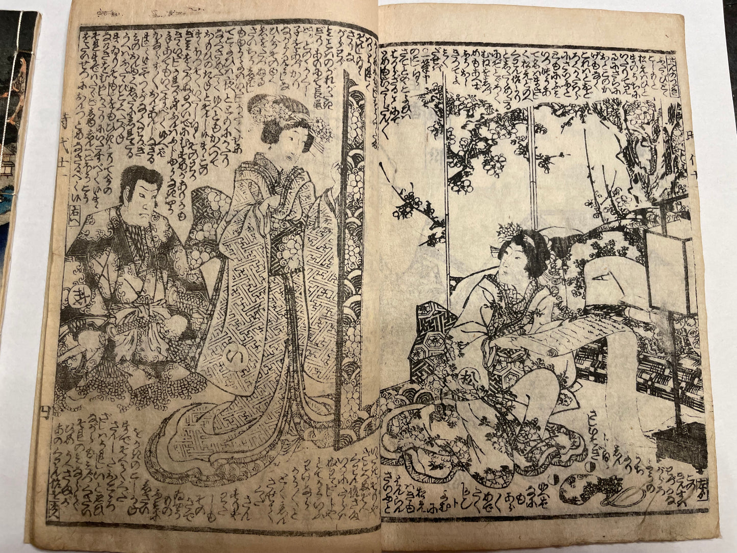 1860s 2 Book set "Mirror of Earthquakes" 地震鏡 Illustrated by Utagawa Kunisada III (Toyokuni)