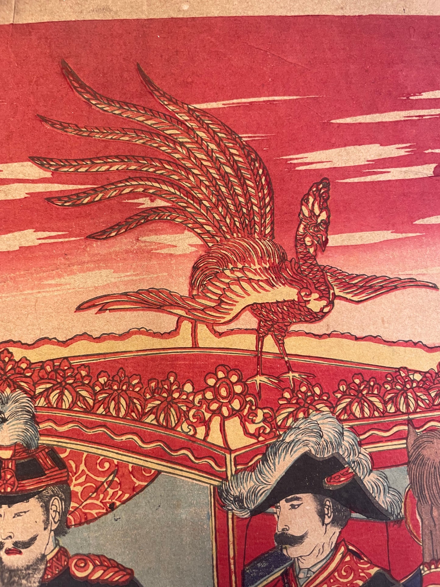 1876 "Imperial Visit to Ueno" National Industrial Exhibition Print by Yoshu Chikanobu. (72X36CM)