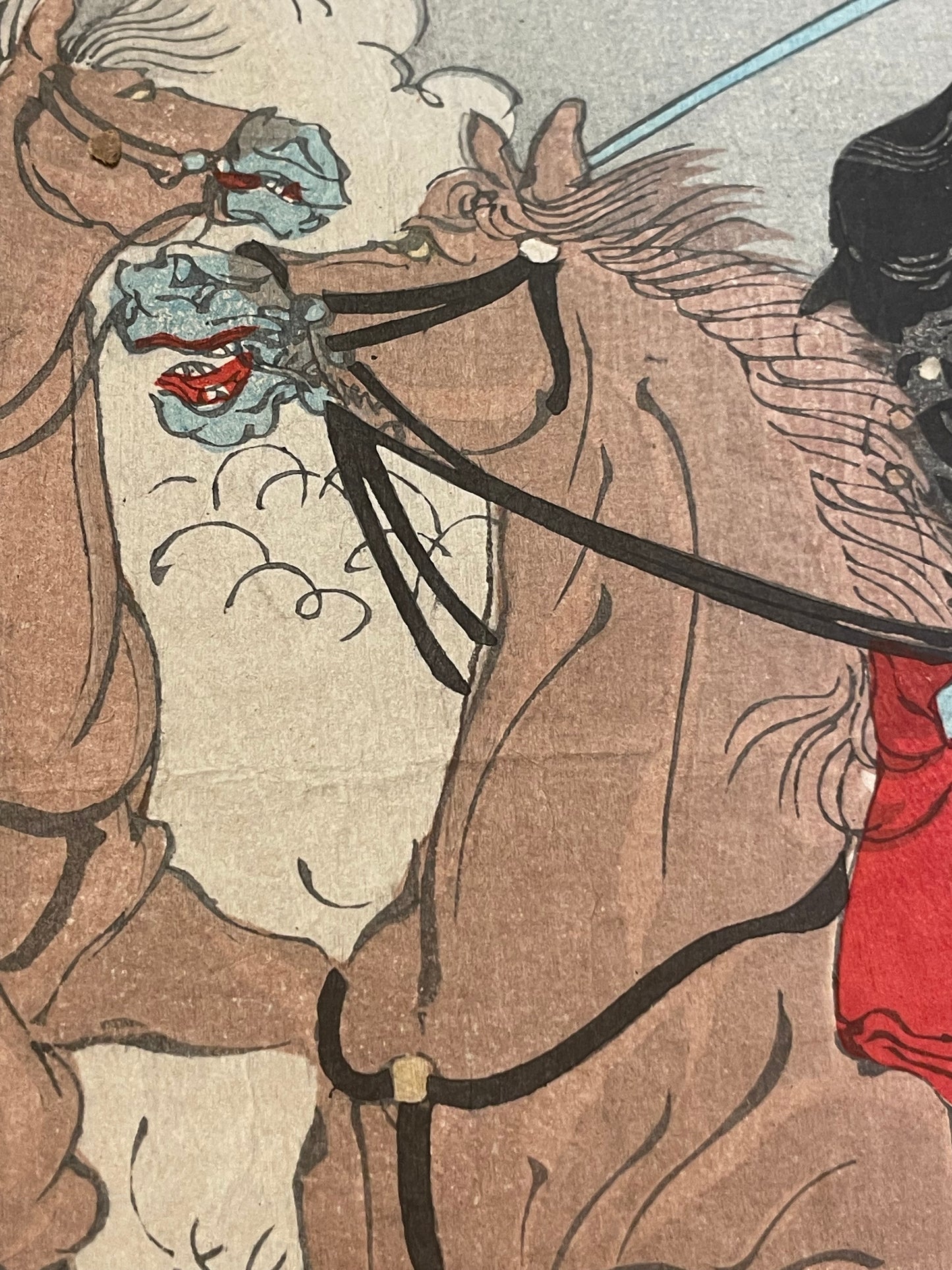 1894 Sino-Japanese War Propaganda Print by Utagawa Kokunimasa (Approximately 37X25CM)
