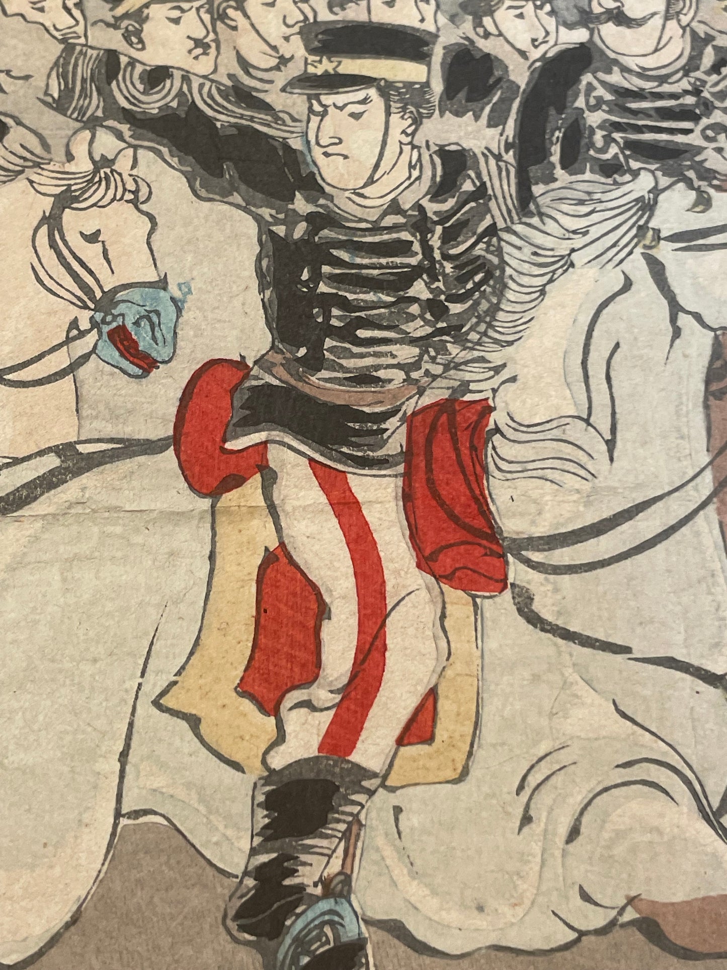 1894 Sino-Japanese War Propaganda Print by Utagawa Kokunimasa (Approximately 37X25CM)