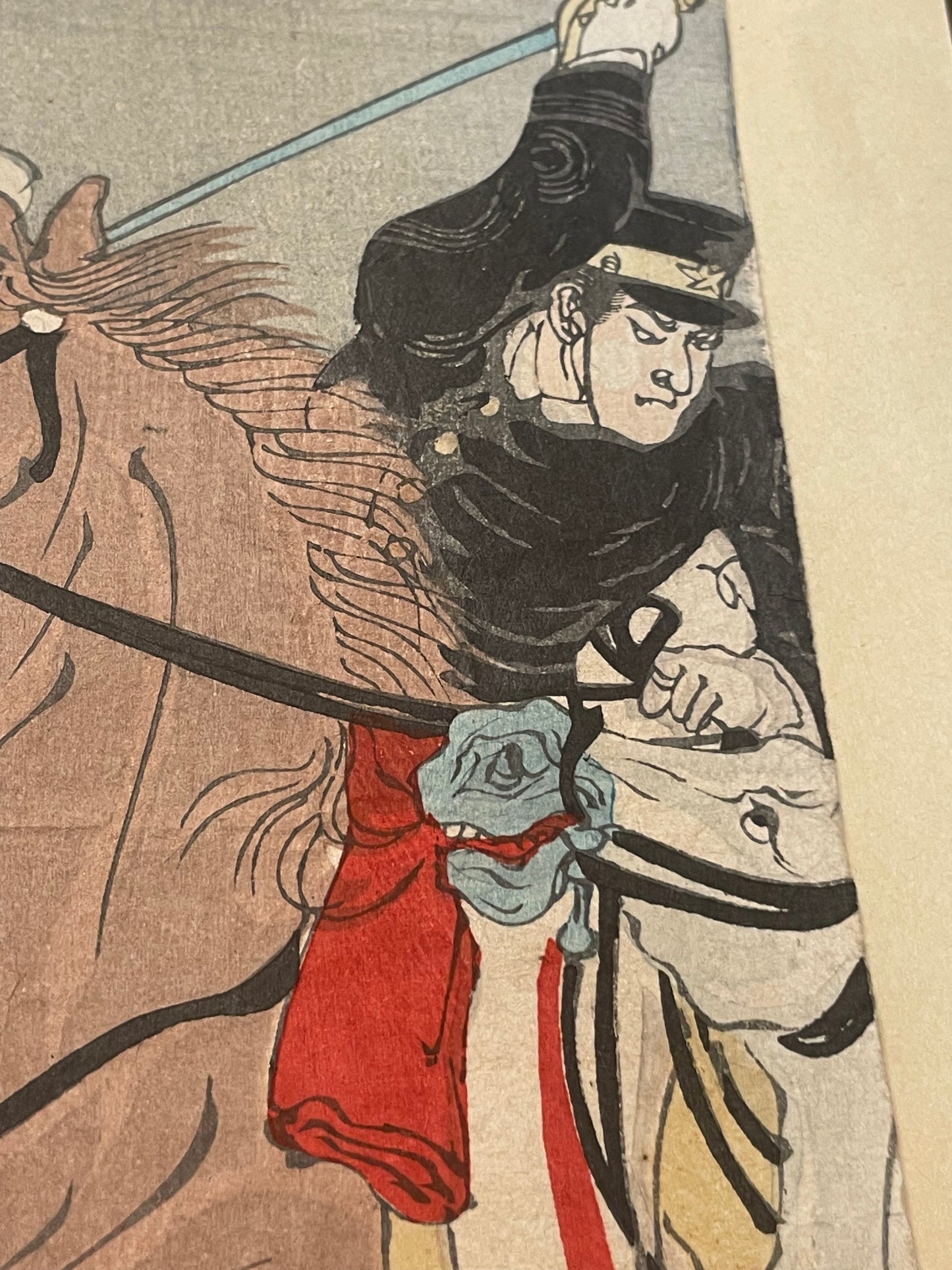 1894 Sino-Japanese War Propaganda Print by Utagawa Kokunimasa (Approximately 37X25CM)