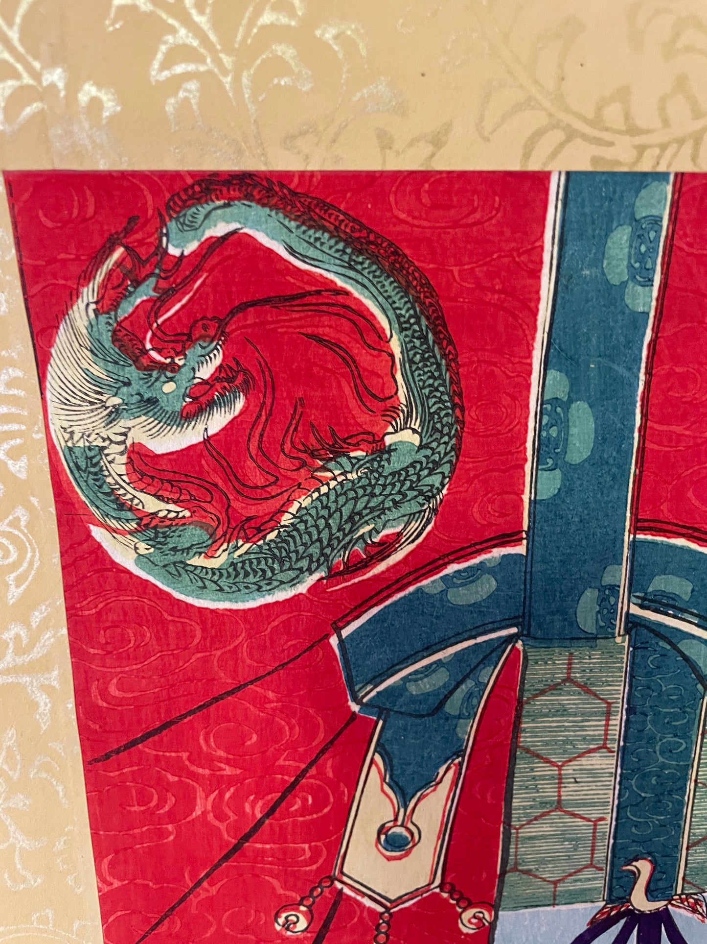Circa 1880-90 Kakejiku Hanging Scroll of Sugawara no Michizane (Approximately 54X155CM)