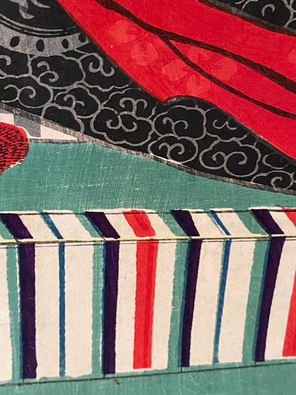Circa 1880-90 Kakejiku Hanging Scroll of Sugawara no Michizane (Approximately 54X155CM)