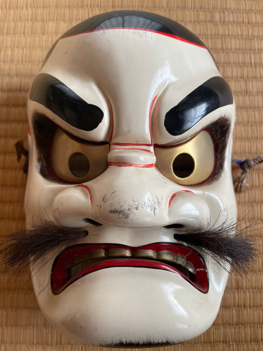 Antique Kagura Mask "Susanoo-no-Mikoto" God of Sea and Storms