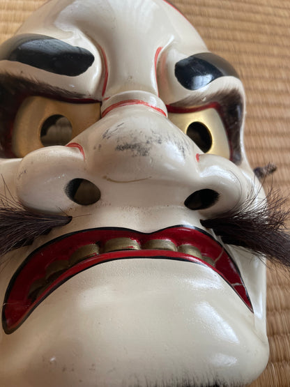 Antique Kagura Mask "Susanoo-no-Mikoto" God of Sea and Storms