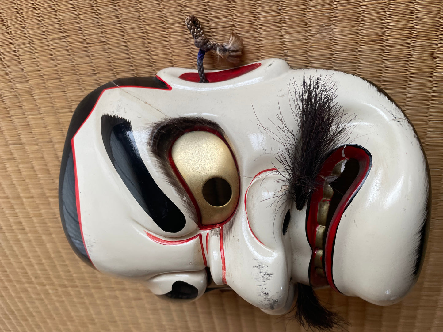 Antique Kagura Mask "Susanoo-no-Mikoto" God of Sea and Storms