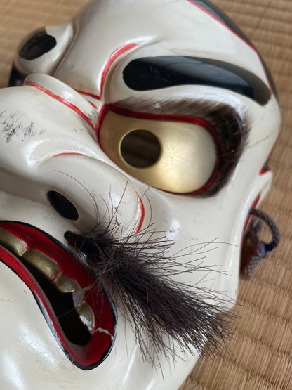 Antique Kagura Mask "Susanoo-no-Mikoto" God of Sea and Storms