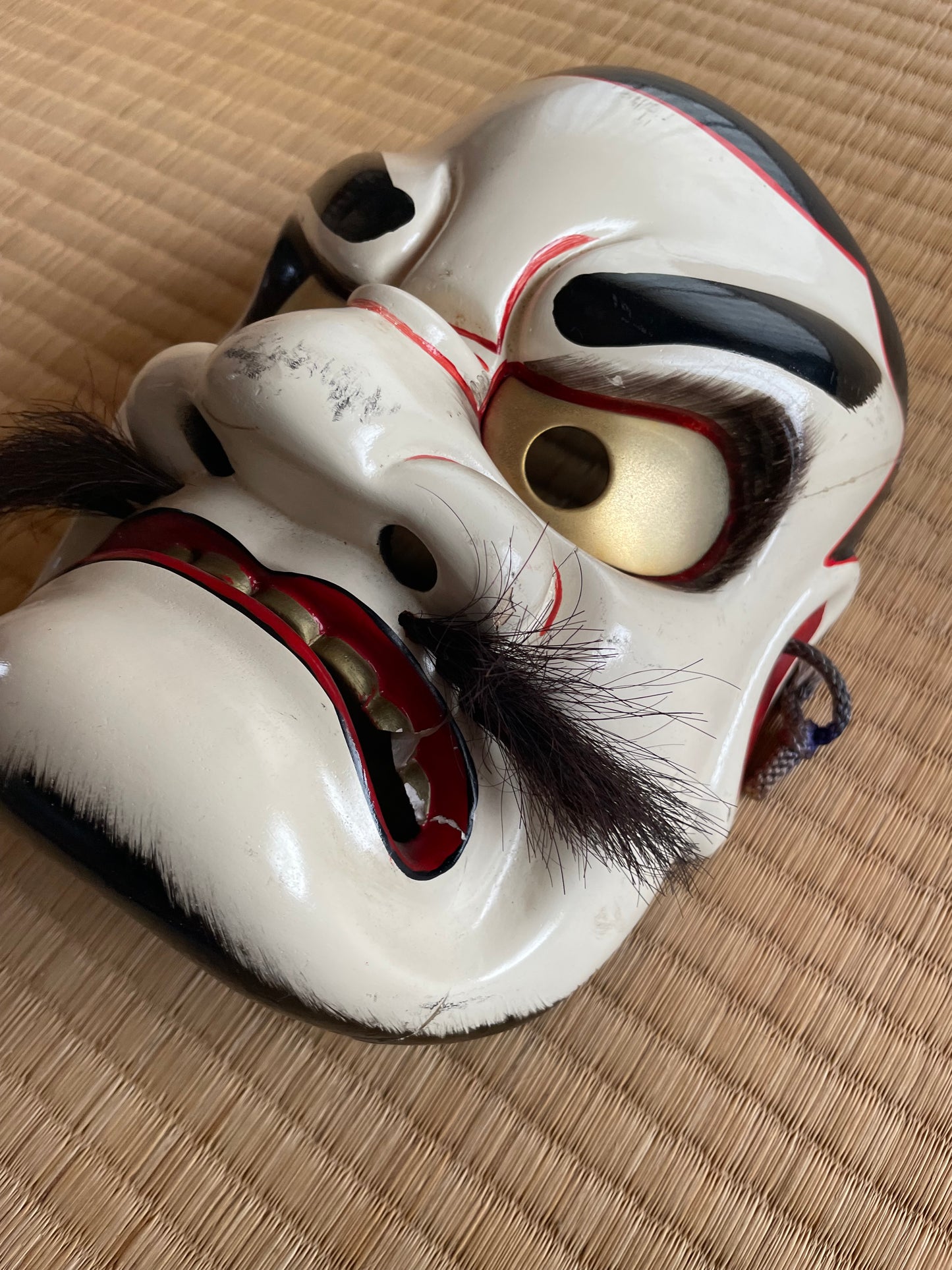 Antique Kagura Mask "Susanoo-no-Mikoto" God of Sea and Storms