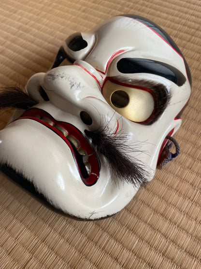 Antique Kagura Mask "Susanoo-no-Mikoto" God of Sea and Storms
