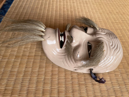 Antique Kagura Mask "Ashinatsuchi-no-Mikoto" The Father of the Princess