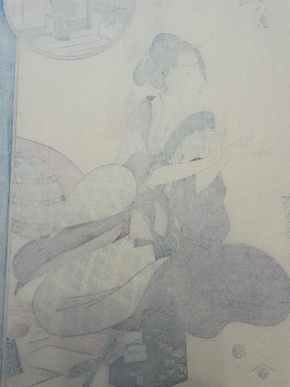 1825–1835  Eight Views of Beauties by Utagawa Hiroshige, 1890s Reprint 姿八景 (Approx. 36 x 24 cm)