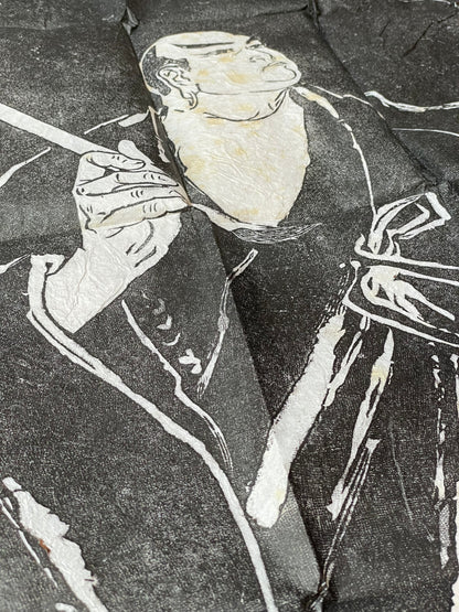 1900s Kobo Daishi Buddhist Pimgrimage Stone Rubbing Shittaku (Approx. 124 x 72 cm)