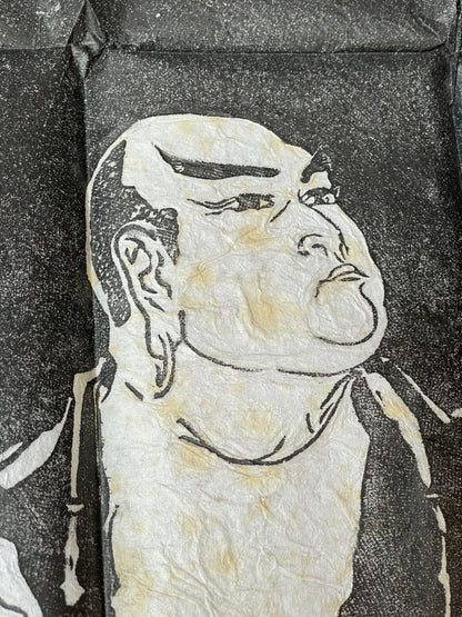 1900s Kobo Daishi Buddhist Pimgrimage Stone Rubbing Shittaku (Approx. 124 x 72 cm)