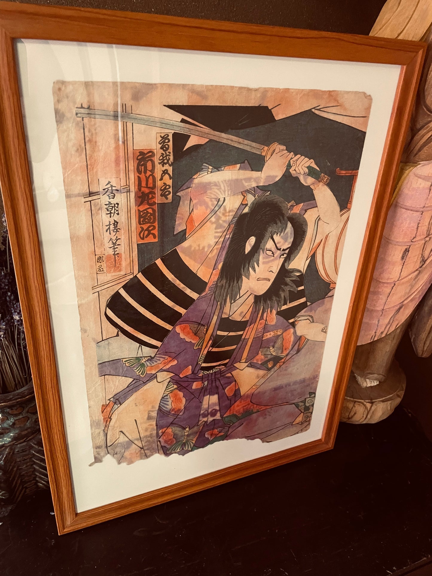 1889–1892 Tattooed Kabuki Actor Portrait by Utagawa Kunisada III 刺青役者絵 (35 x 25 cm)