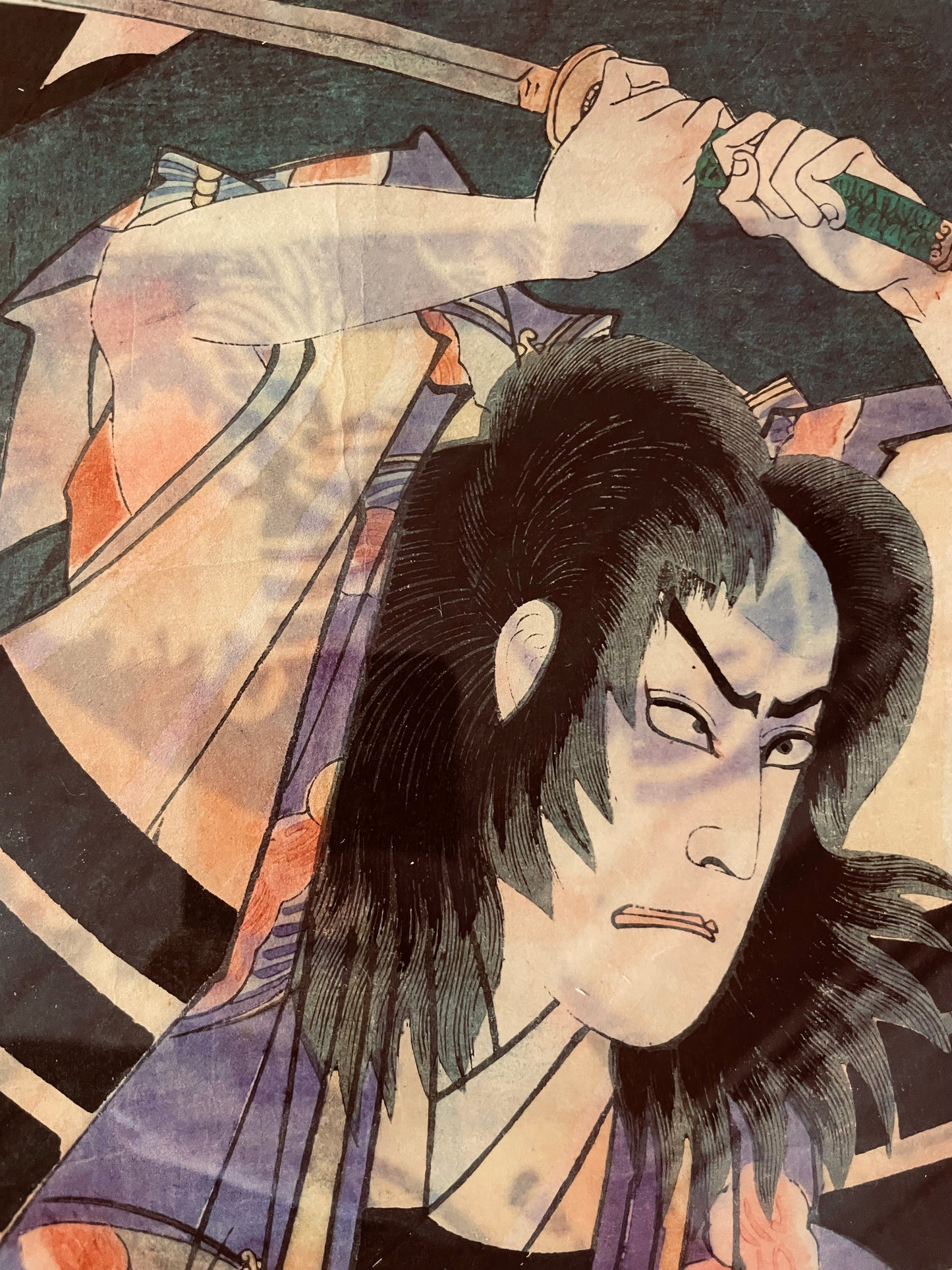 1889–1892 Tattooed Kabuki Actor Portrait by Utagawa Kunisada III 刺青役者絵 (35 x 25 cm)