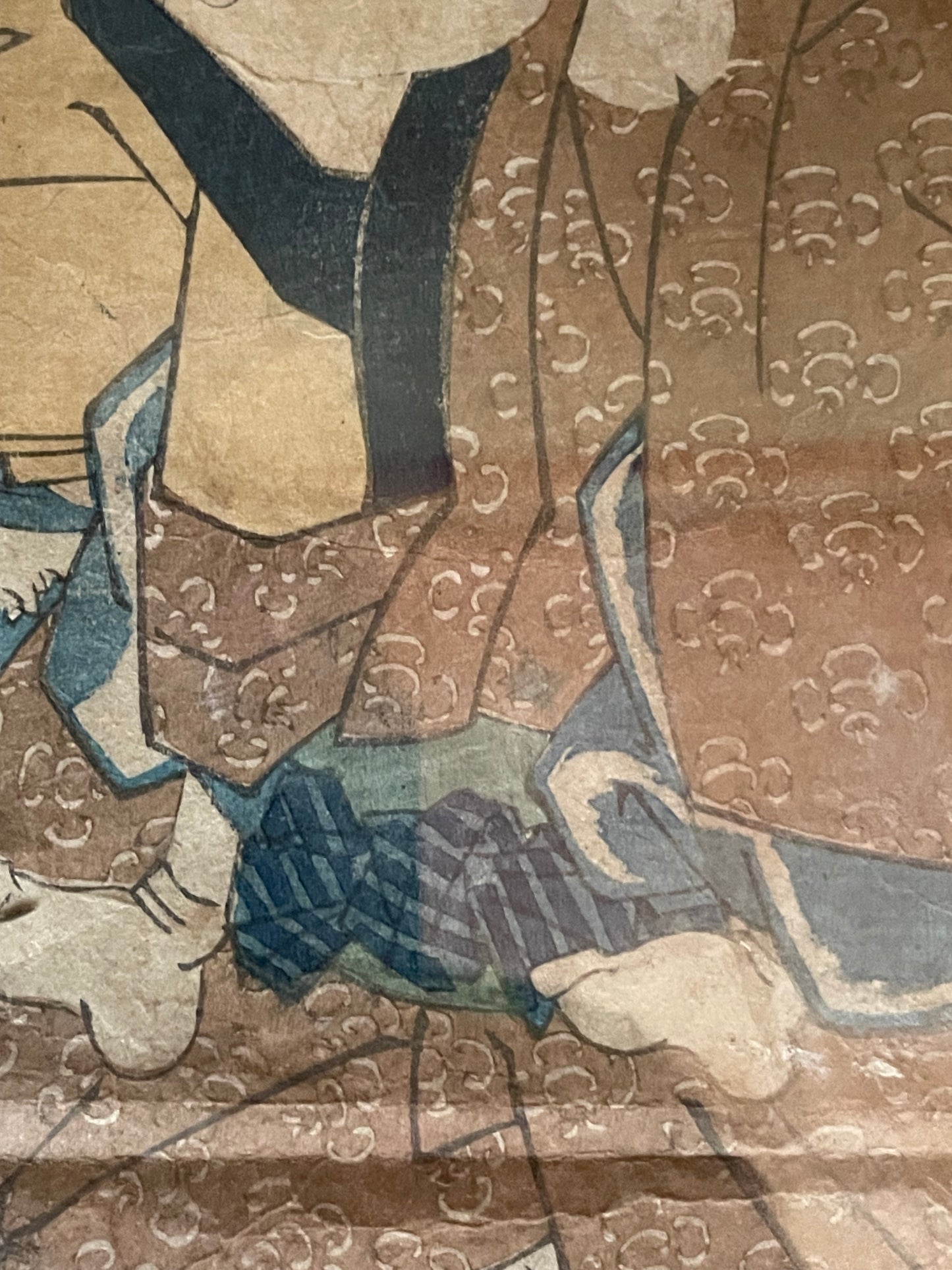 1833 Kabuki Scene by Utagawa Kuniyoshi 天保四年九月名残狂言 (Approximately 25X35) A3 Framed