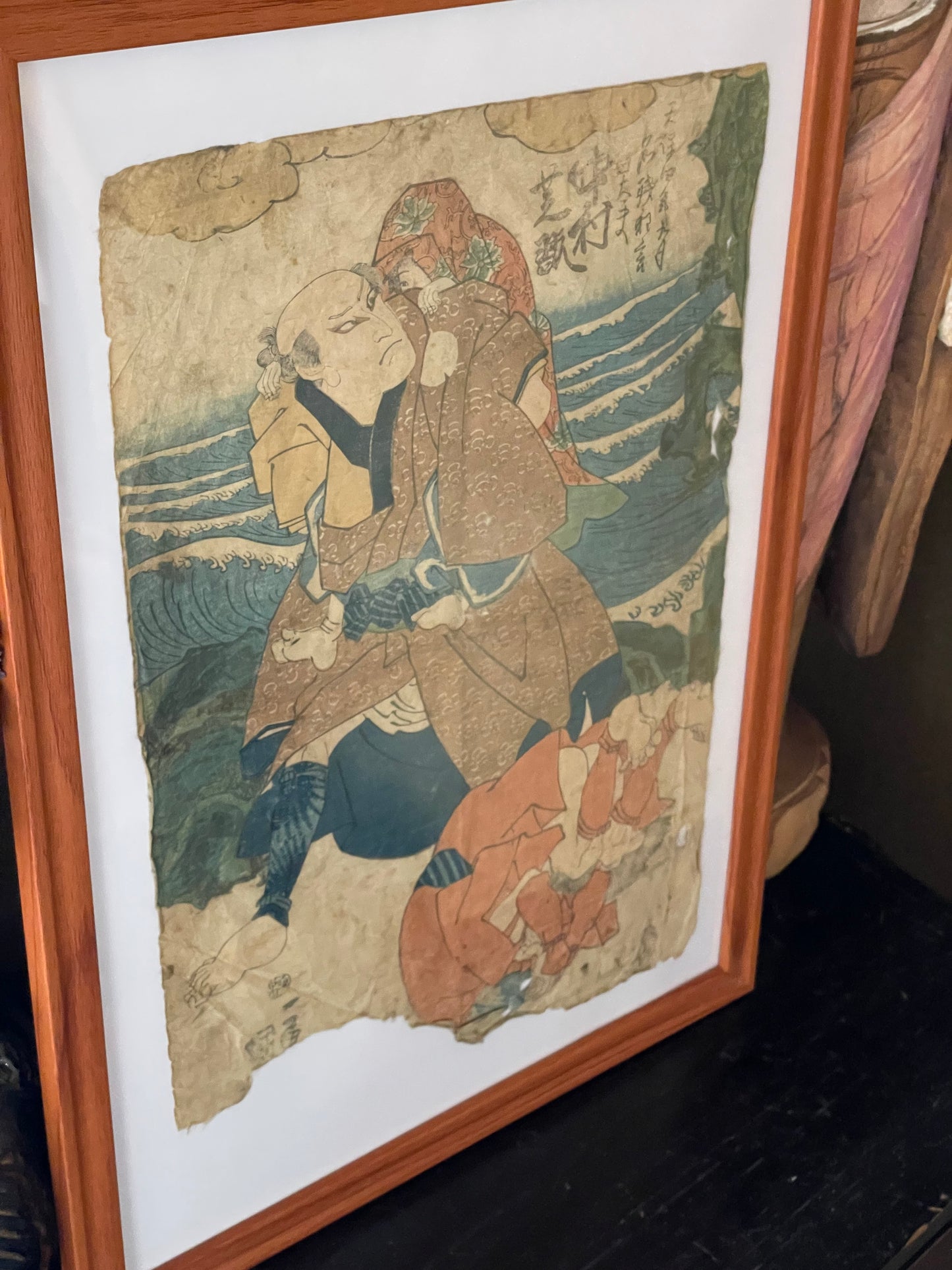 1833 Kabuki Scene by Utagawa Kuniyoshi 天保四年九月名残狂言 (Approximately 25X35) A3 Framed