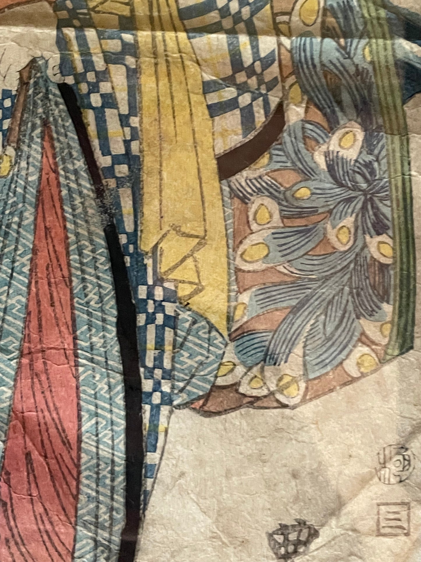 1815–1825 Kabuki Actor Portrait – Iwai Hanshirō V by Utagawa Kunisada (Approximately 25X38cm, A3 Framed)