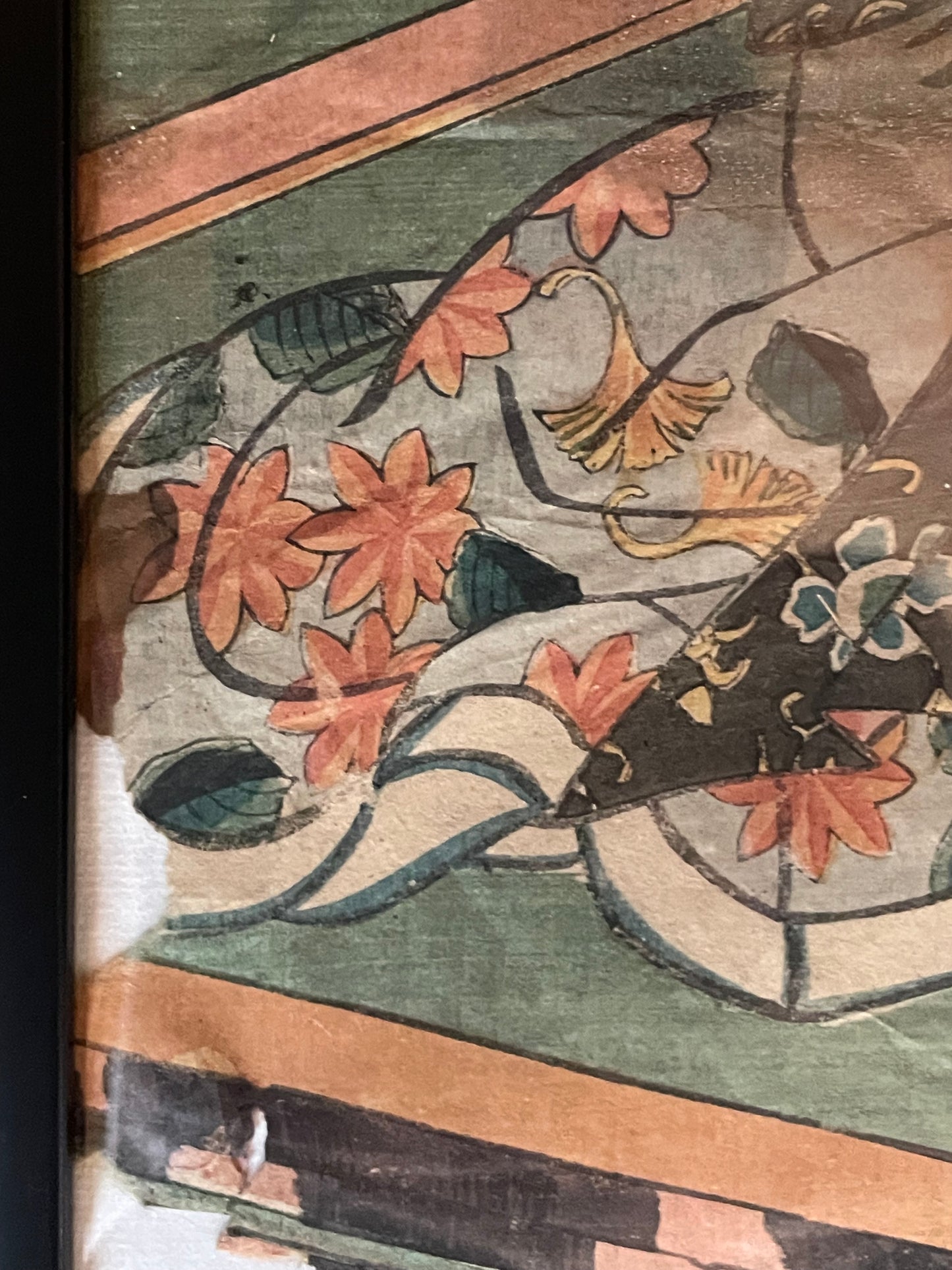 1851 Courtesan Yamanaya Urari Kabuki Character by Utagawa Toyokuni III  (32 x 23 cm Framed)