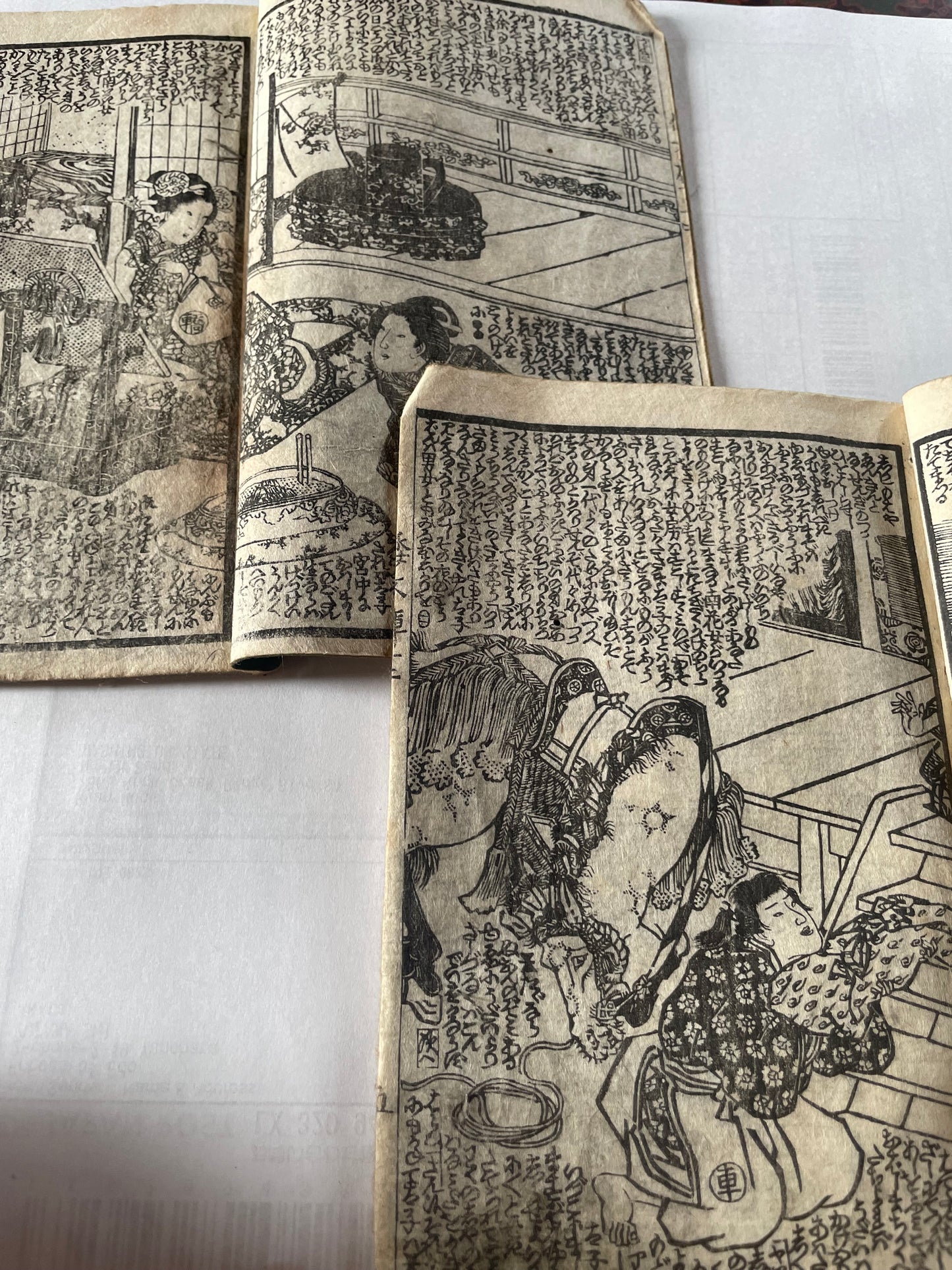 1845–1846 Utagawa Kunisada "Shaka Hassō Yamato Bunko" 釈迦八相倭文庫 2-Book Set