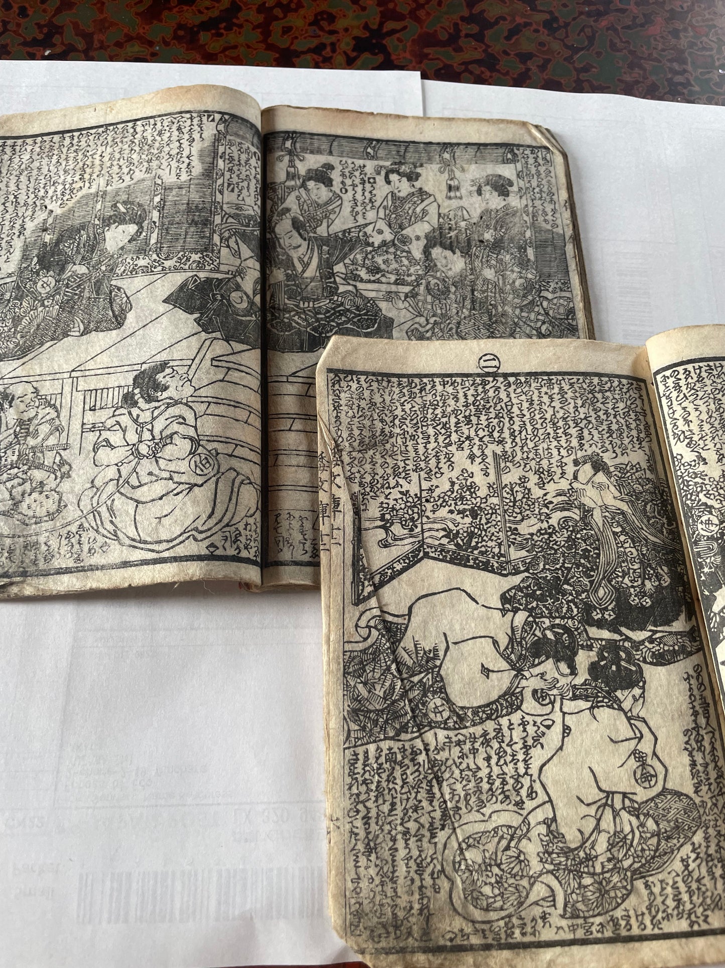 1845–1846 Utagawa Kunisada "Shaka Hassō Yamato Bunko" 釈迦八相倭文庫 2-Book Set
