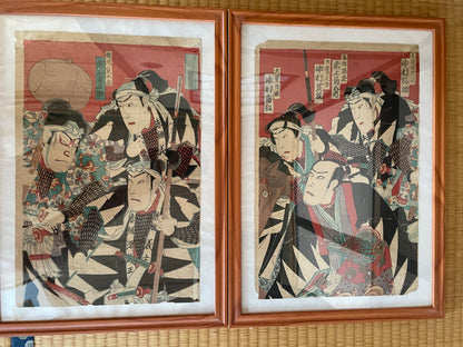 1884 Kunichika Chūshingura Forty-Seven Rōnin 忠臣蔵 (Approx. 36 x 50 cm)
