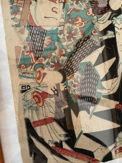 1884 Kunichika Chūshingura Forty-Seven Rōnin 忠臣蔵 (Approx. 36 x 50 cm)