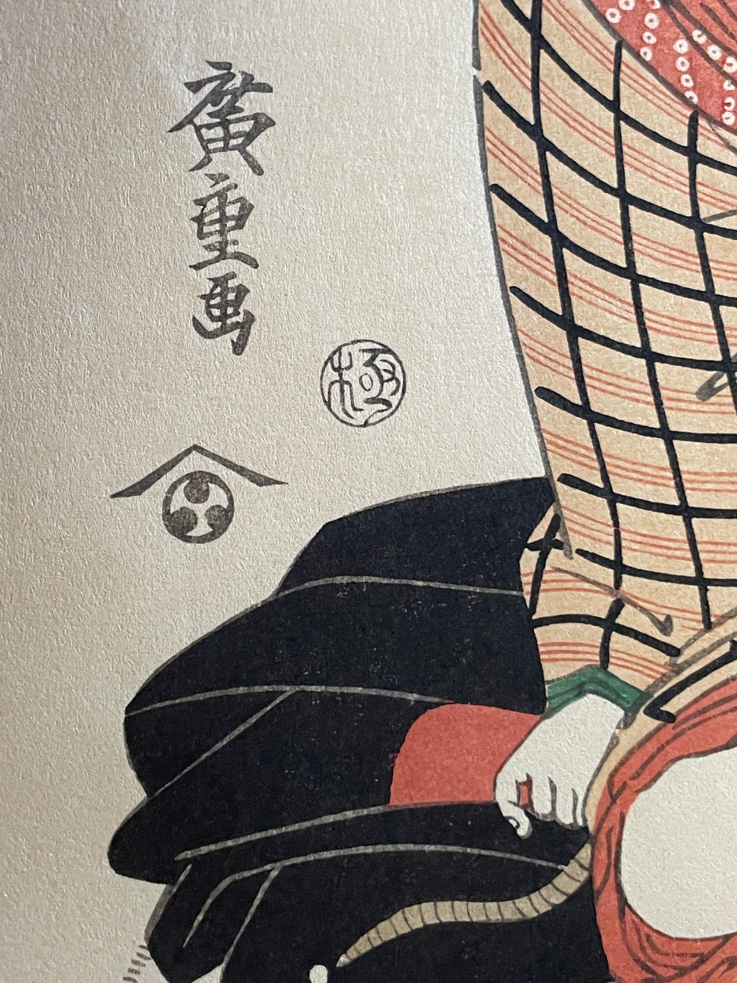1821-22 Ukiyo-e Eight Views of Figures, Inside and Outside by Utagawa Hiroshige (Approximately 25X47 CM)