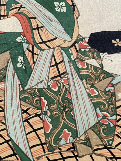 1821-22 Ukiyo-e Eight Views of Figures, Inside and Outside by Utagawa Hiroshige (Approximately 25X47 CM)