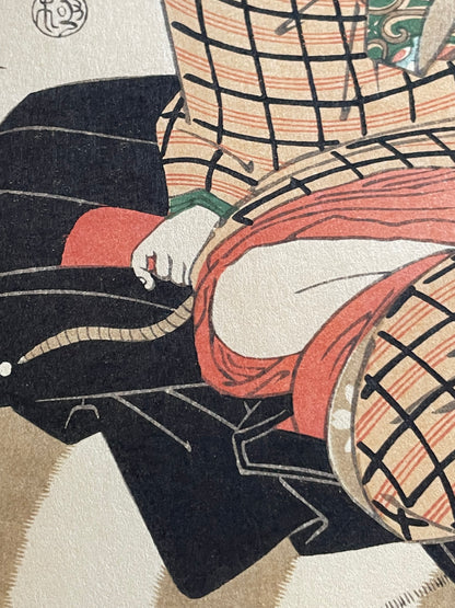 1821-22 Ukiyo-e Eight Views of Figures, Inside and Outside by Utagawa Hiroshige (Approximately 25X47 CM)