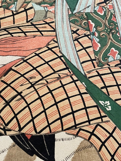 1821-22 Ukiyo-e Eight Views of Figures, Inside and Outside by Utagawa Hiroshige (Approximately 25X47 CM)