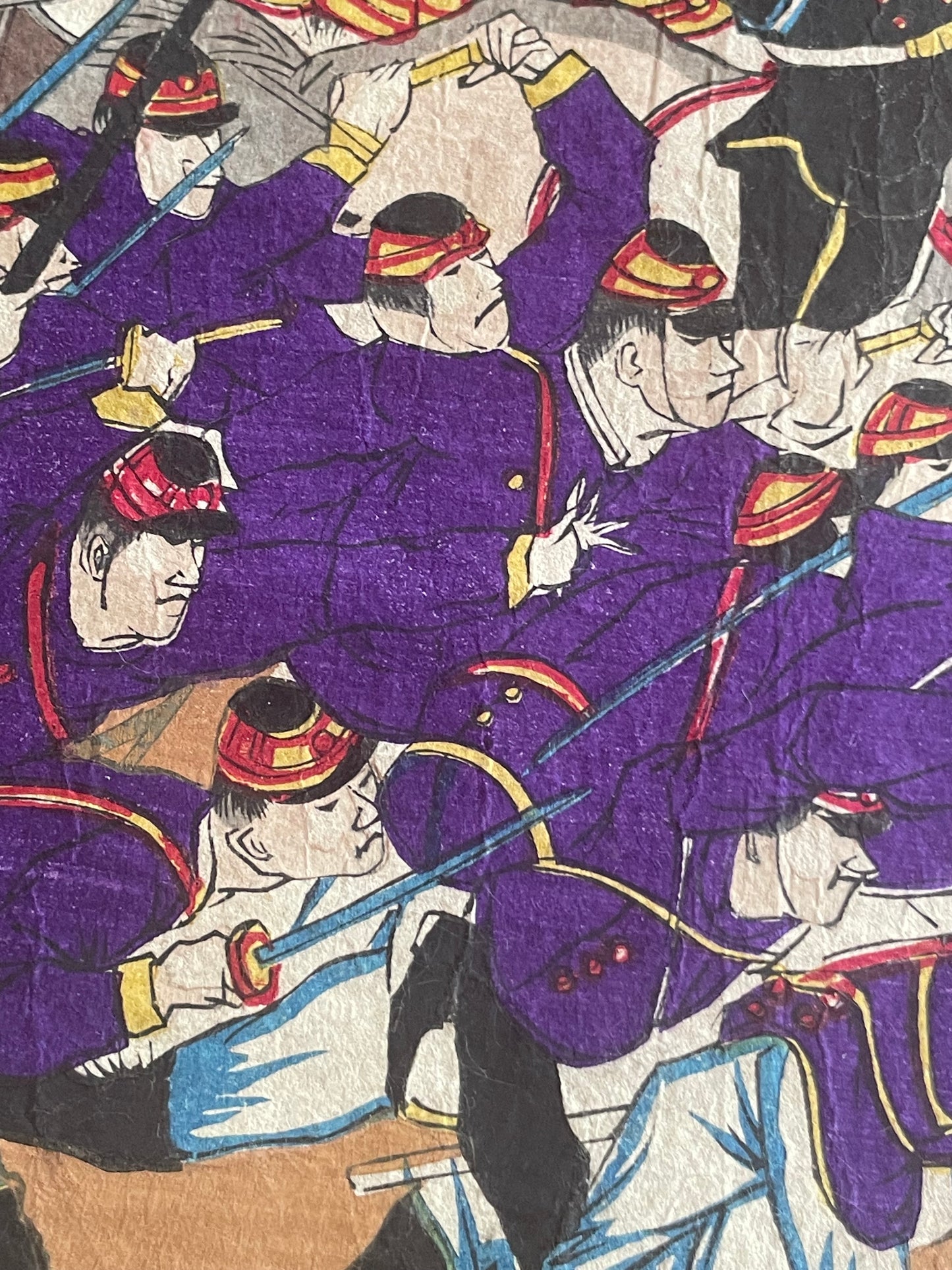 1877 Satsuma Rebellion Ukiyo-e by Toshimitsu (Approximately 25X37CM)