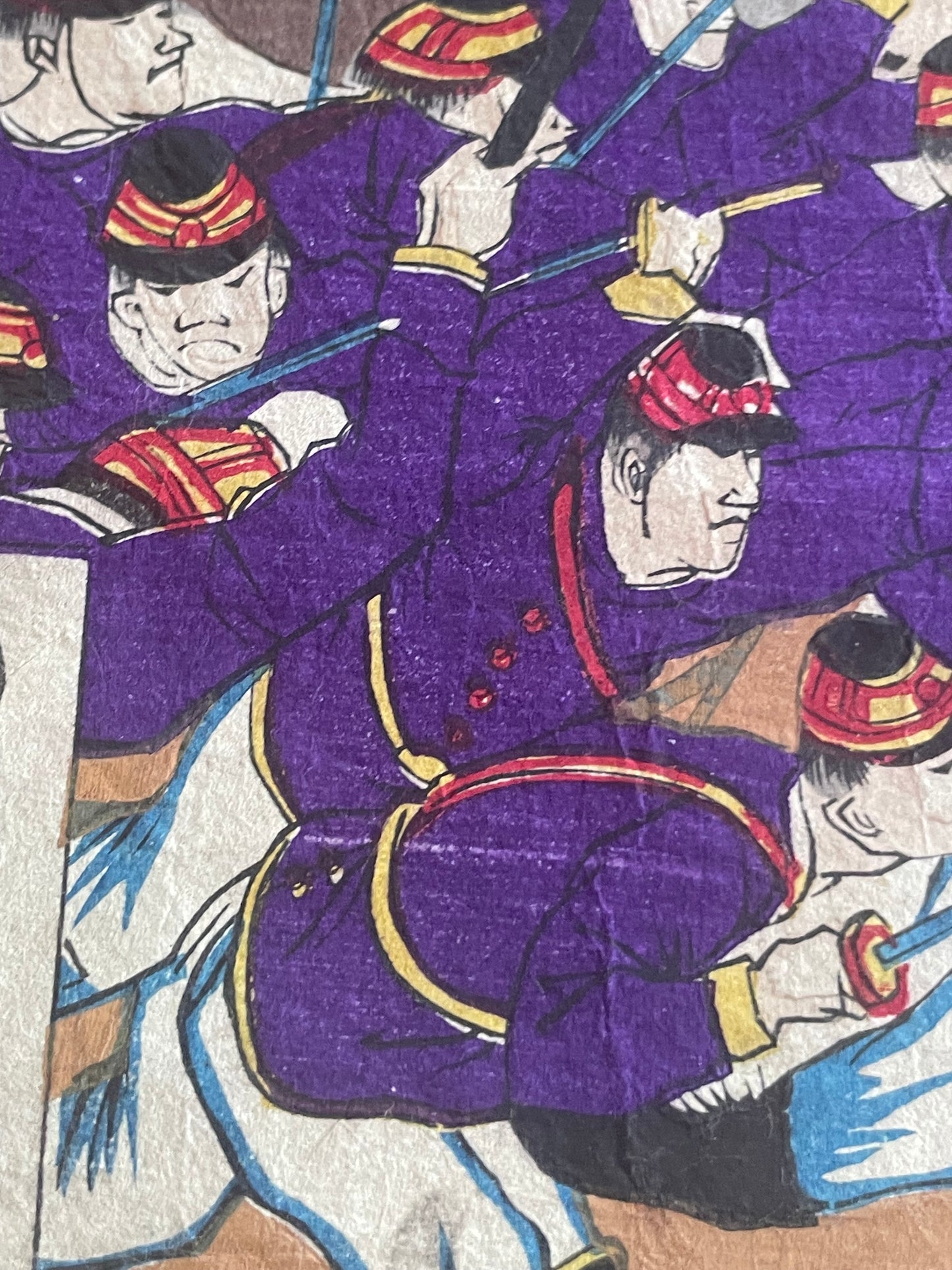 1877 Satsuma Rebellion Ukiyo-e by Toshimitsu (Approximately 25X37CM)