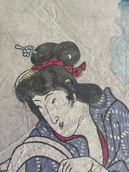 1845 Hagoromo Legend at Miho Bay – Ejiri Station, Tōkaidō Road by Utagawa Hiroshige