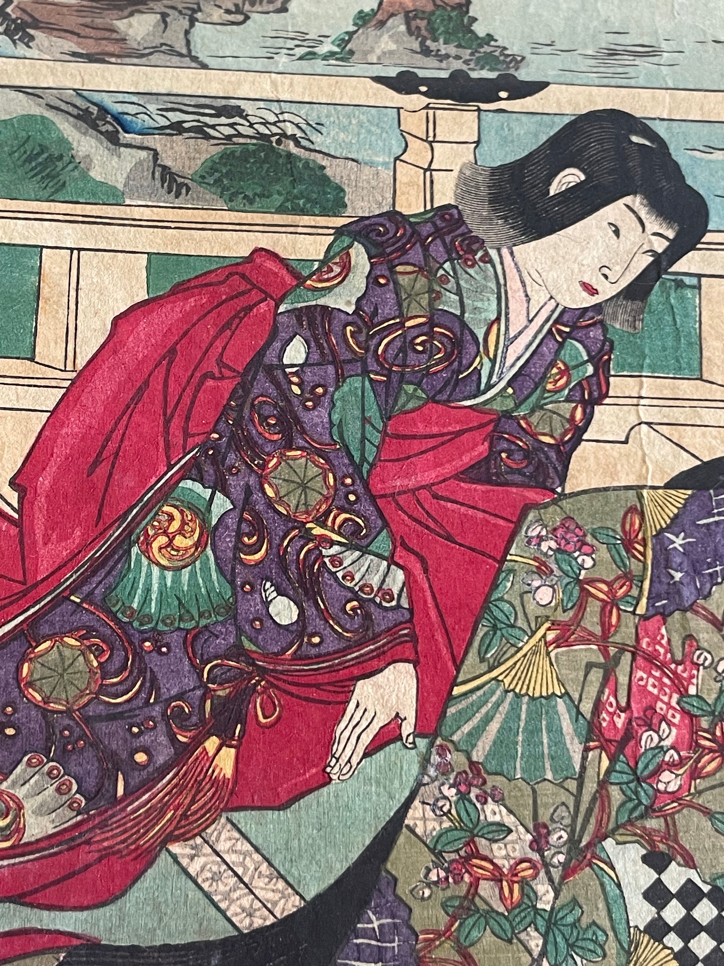 1884 The Nishi-Hachijō Villa – Scene from The Tale of the Heike by Toyohara Chikanobu
