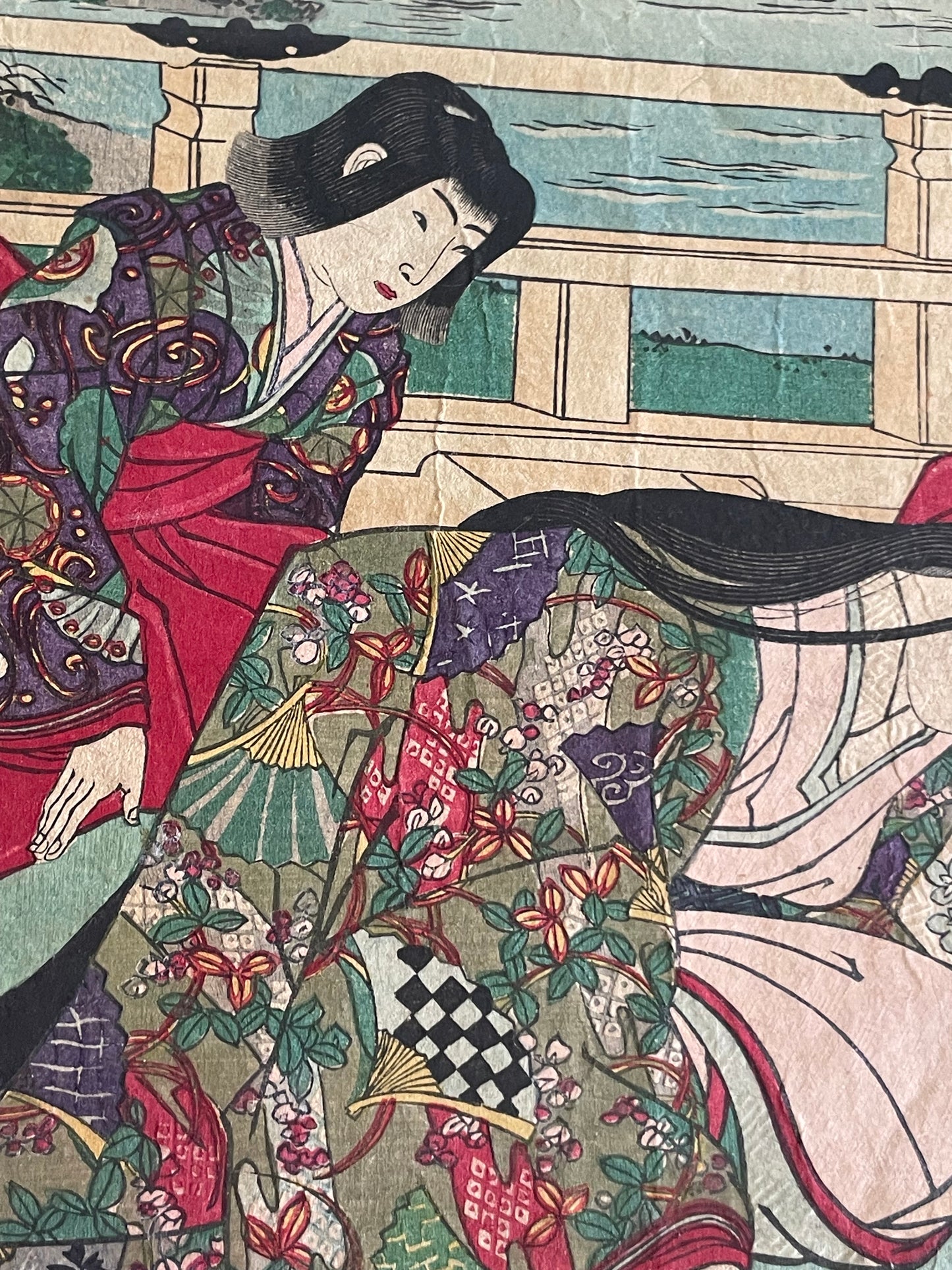 1884 The Nishi-Hachijō Villa – Scene from The Tale of the Heike by Toyohara Chikanobu