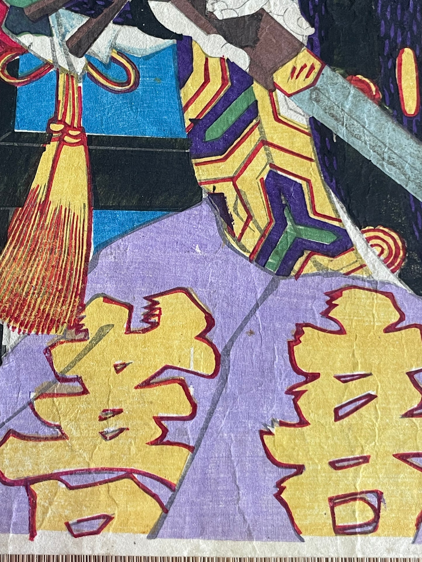 1883 Ukiyo-e Kabuki Actor Portrait – Ichikawa Sadanji I as Akushichi Byōei Kagekiyo by Toyohara Kunichika