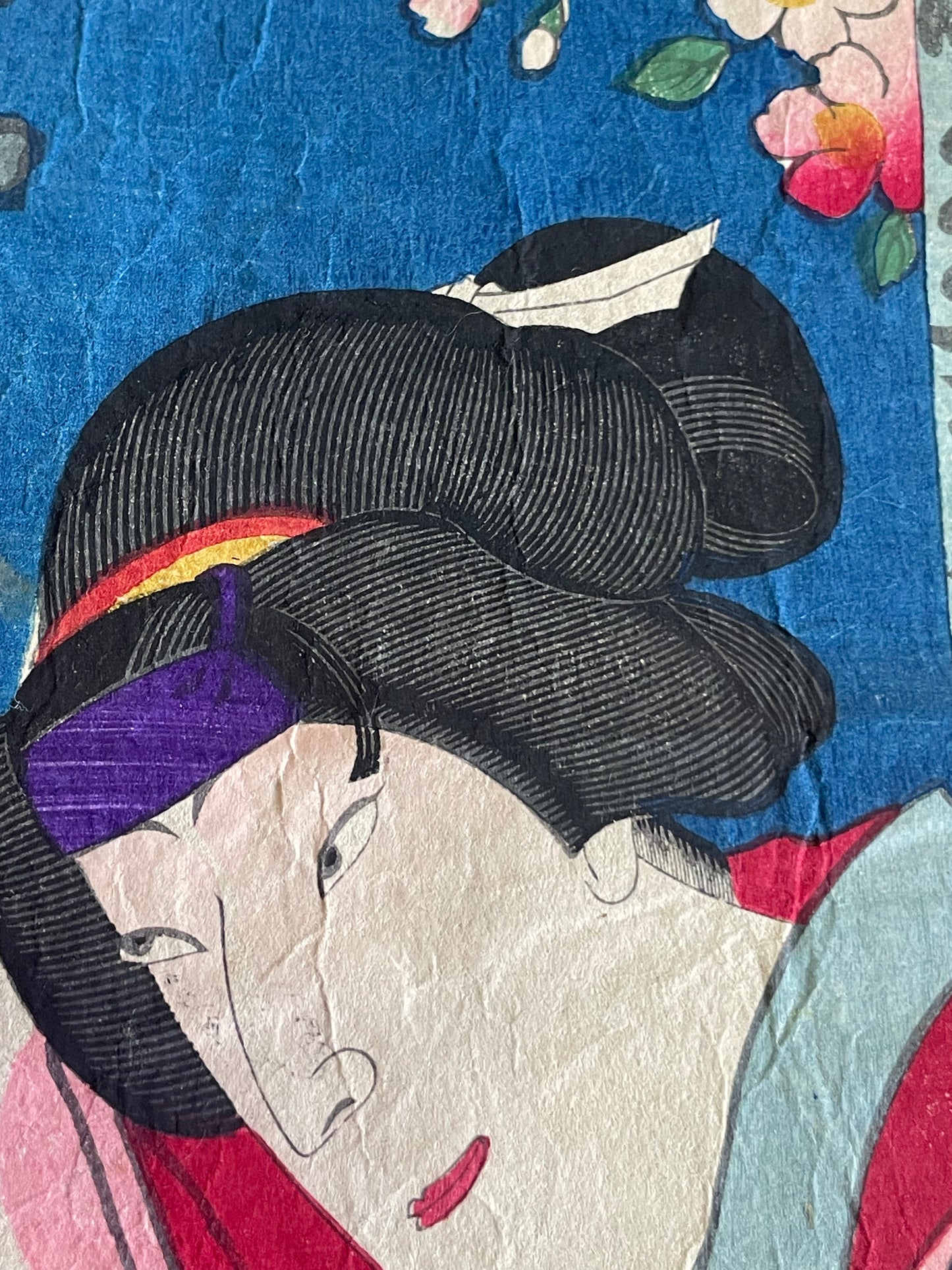 1883 Ukiyo-e Kabuki Actor Portrait – Ichikawa Sadanji I as Akushichi Byōei Kagekiyo by Toyohara Kunichika