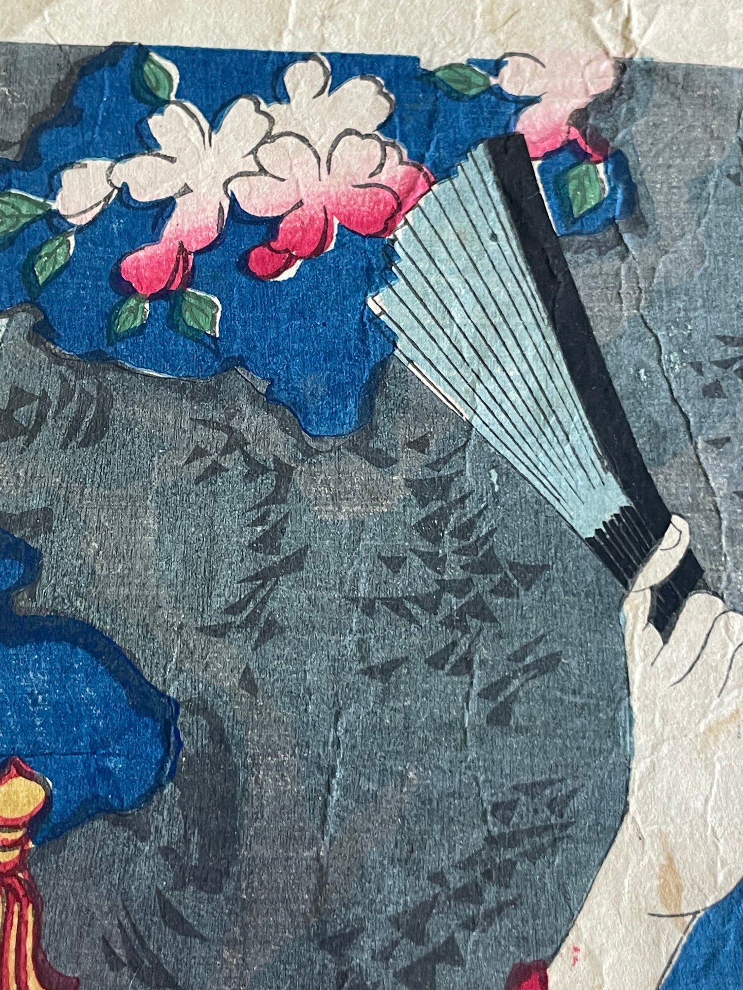 1883 Ukiyo-e Kabuki Actor Portrait – Ichikawa Sadanji I as Akushichi Byōei Kagekiyo by Toyohara Kunichika