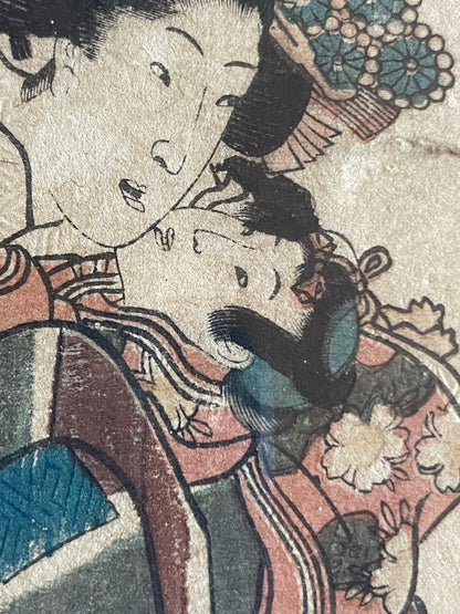 1828–1838  Domestic Life, Women and Children by Utagawa Kunisada (A3 Framed)