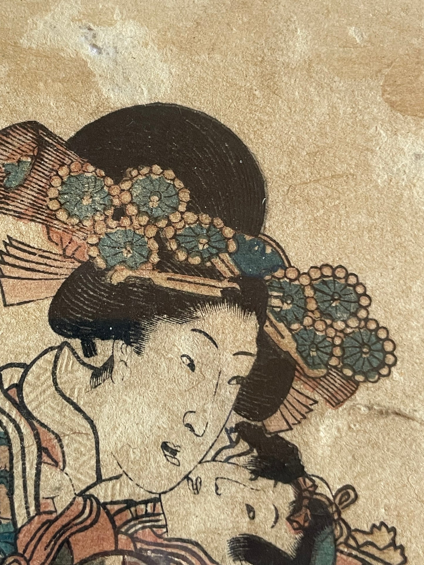 1828–1838  Domestic Life, Women and Children by Utagawa Kunisada (A3 Framed)