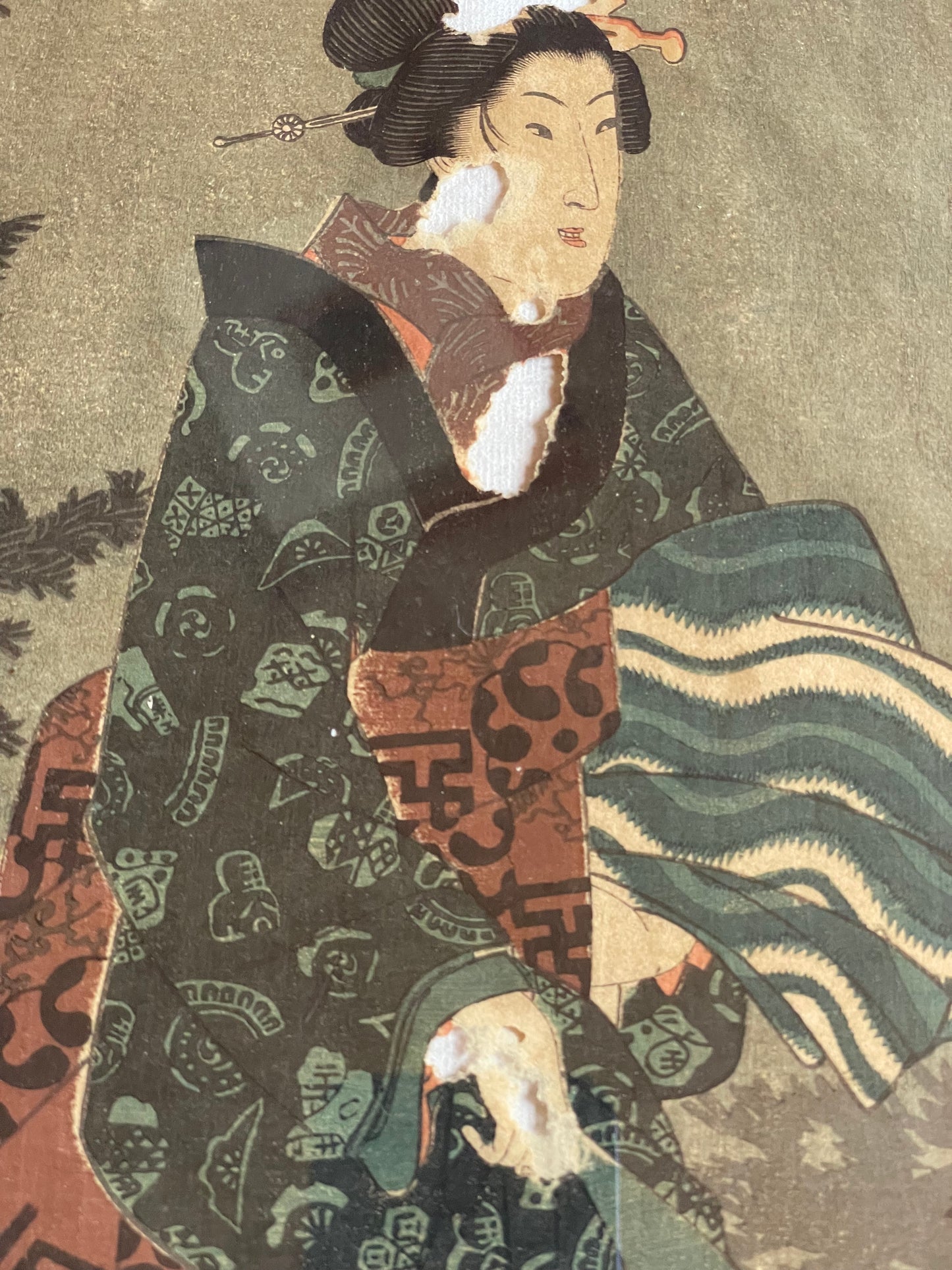 1828-42 Ukiyo-e Beauty Print by Keisai Eisan in New A3 Frame