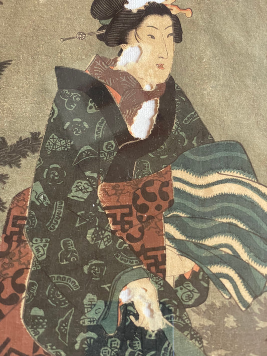 1828-42 Ukiyo-e Beauty Print by Keisai Eisan in New A3 Frame