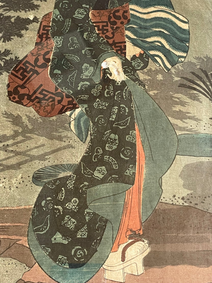 1828-42 Ukiyo-e Beauty Print by Keisai Eisan in New A3 Frame