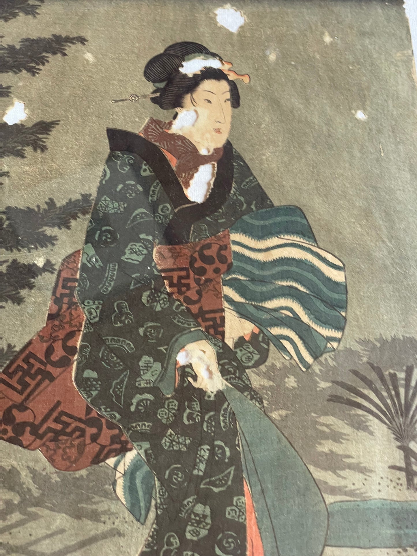 1828-42 Ukiyo-e Beauty Print by Keisai Eisan in New A3 Frame