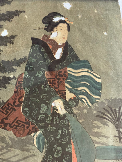 1828-42 Ukiyo-e Beauty Print by Keisai Eisan in New A3 Frame